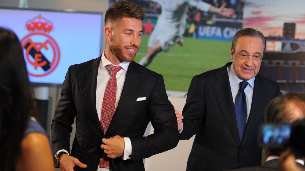 Sergio Ramos y Florentino Pérez.