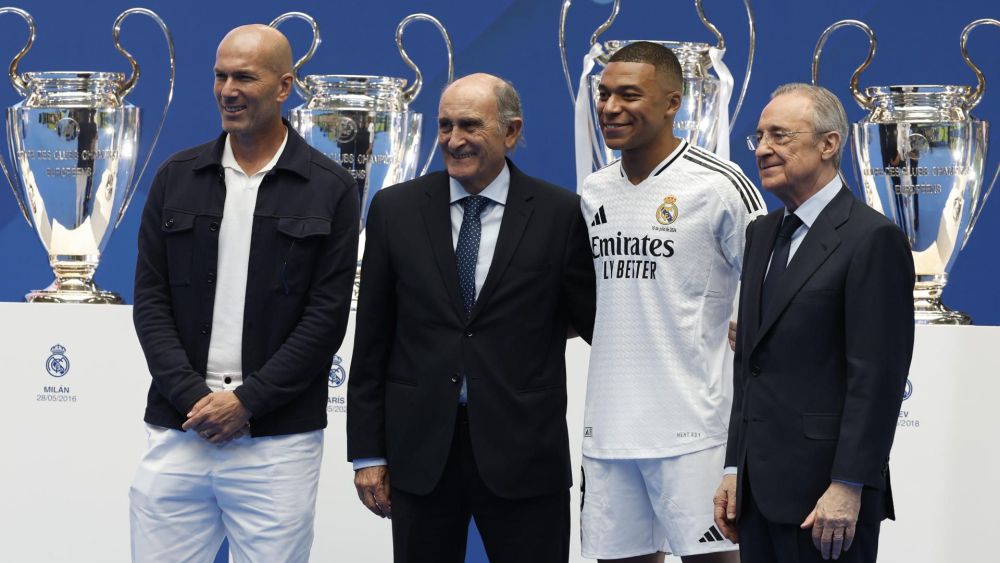 Zidane, Pirri, Mbappé y Florentino.