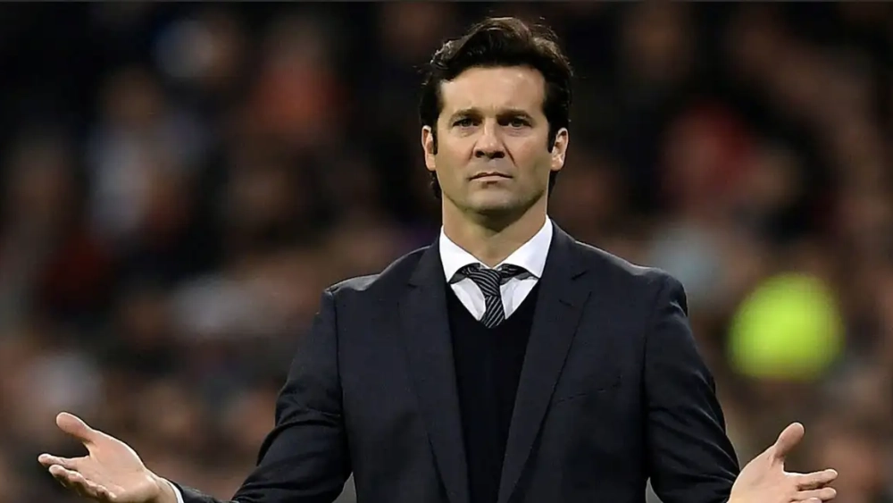 Santiago Solari en su etapa como entrenador del Real Madrid.