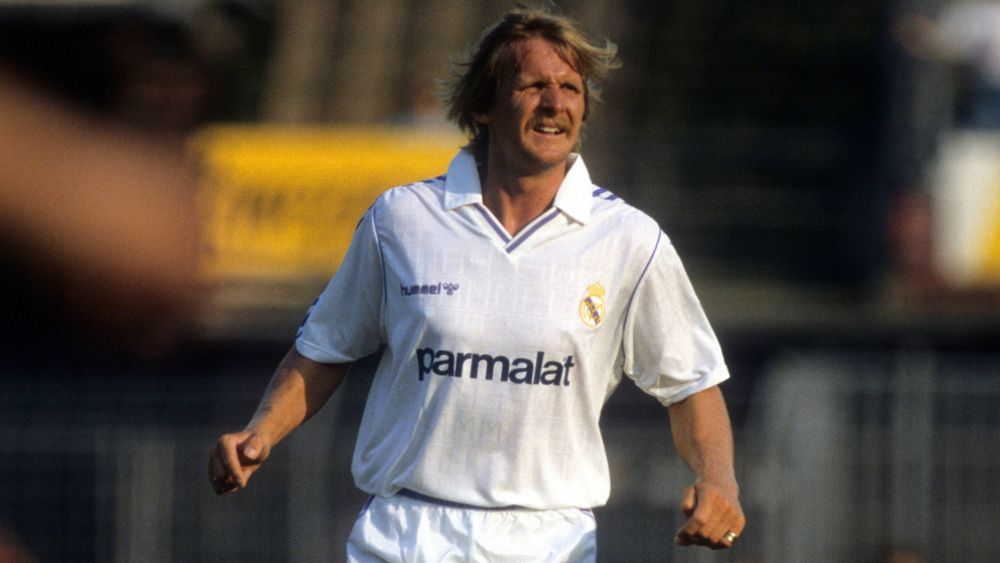 Bernd Schuster, en un partido con el Madrid.