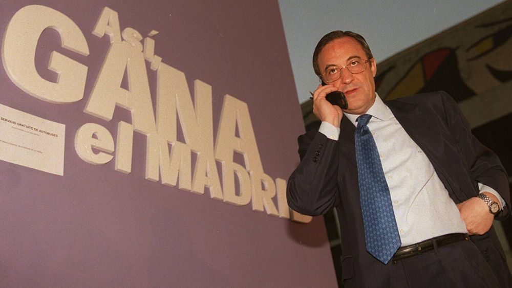 Florentino Pérez, en el año 2000, cuando se hizo por vez primera con la presidencia del Real Madrid.