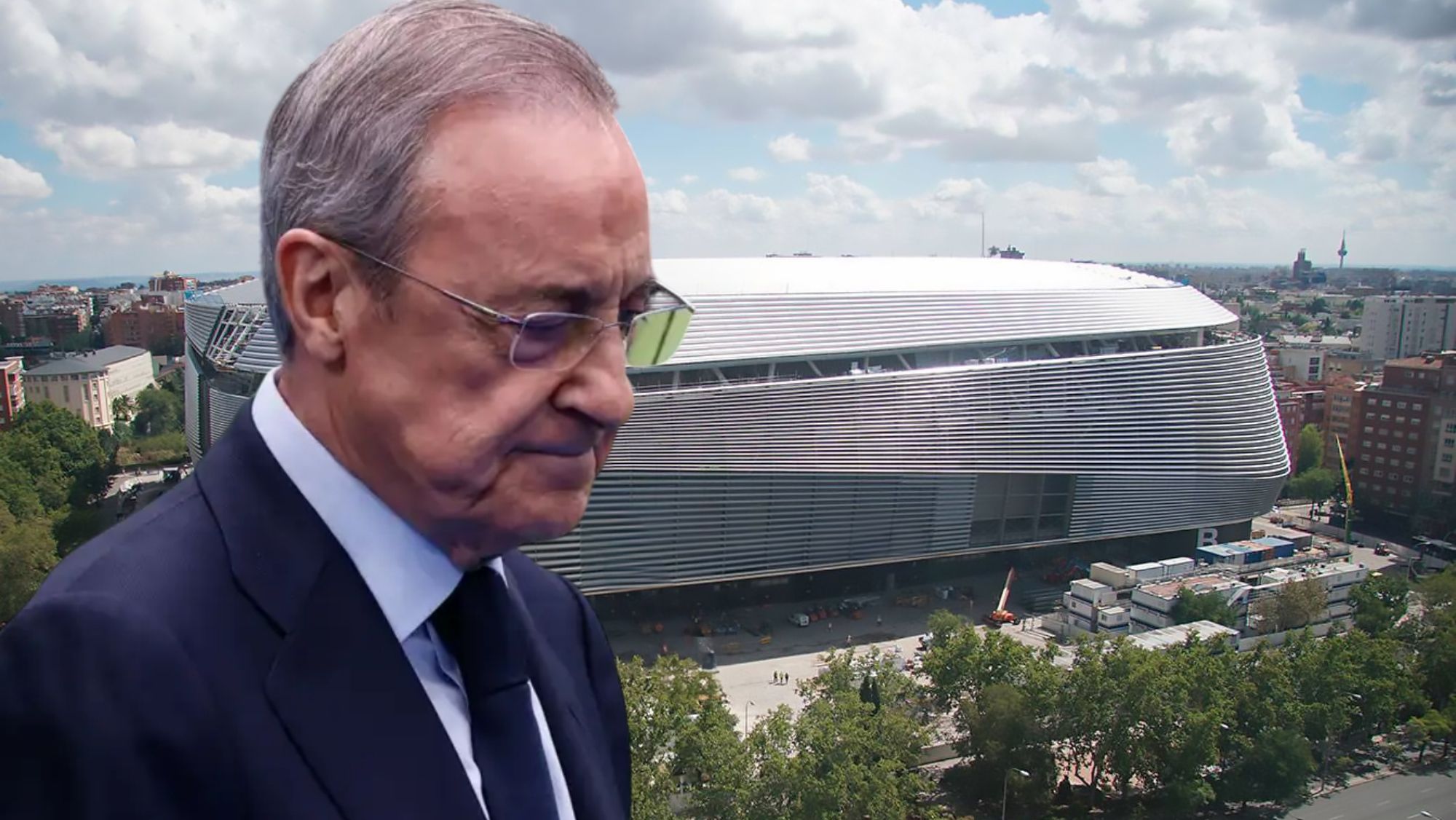 Florentino Pérez trabaja en poner solución a los problemas del sonido en el estadio Santiago Bernabéu. 