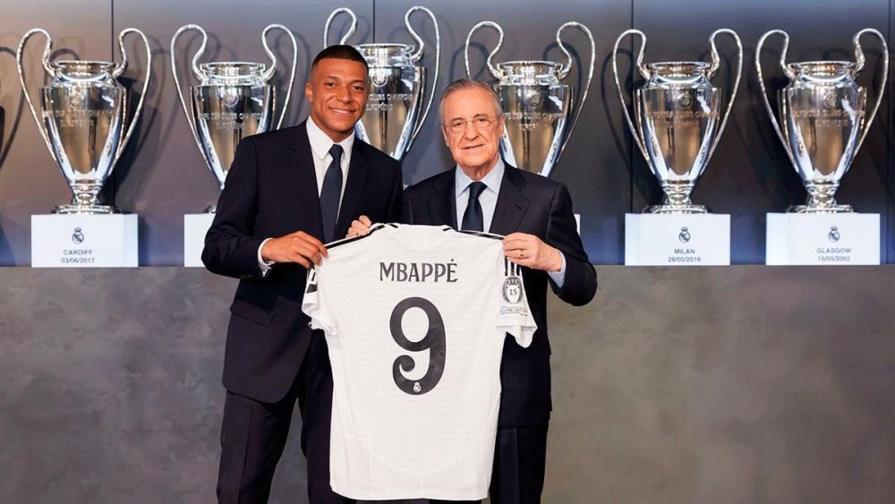 Kylian Mbappé en su primer día como jugador del Real Madrid.