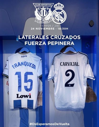 La publicación del Leganés - Real Madrid.