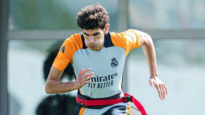 Jesús Vallejo en el entrenamiento