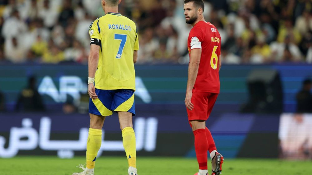 Cristiano y Nacho reecontrándose en la liga árabe