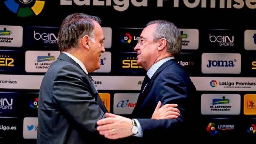 Javier Tebas y Florentino Pérez.