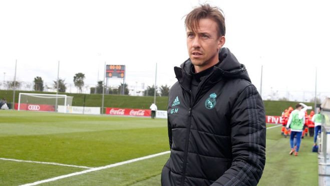 Guti en su etapa como entrenador en la cantera del Real Madrid.