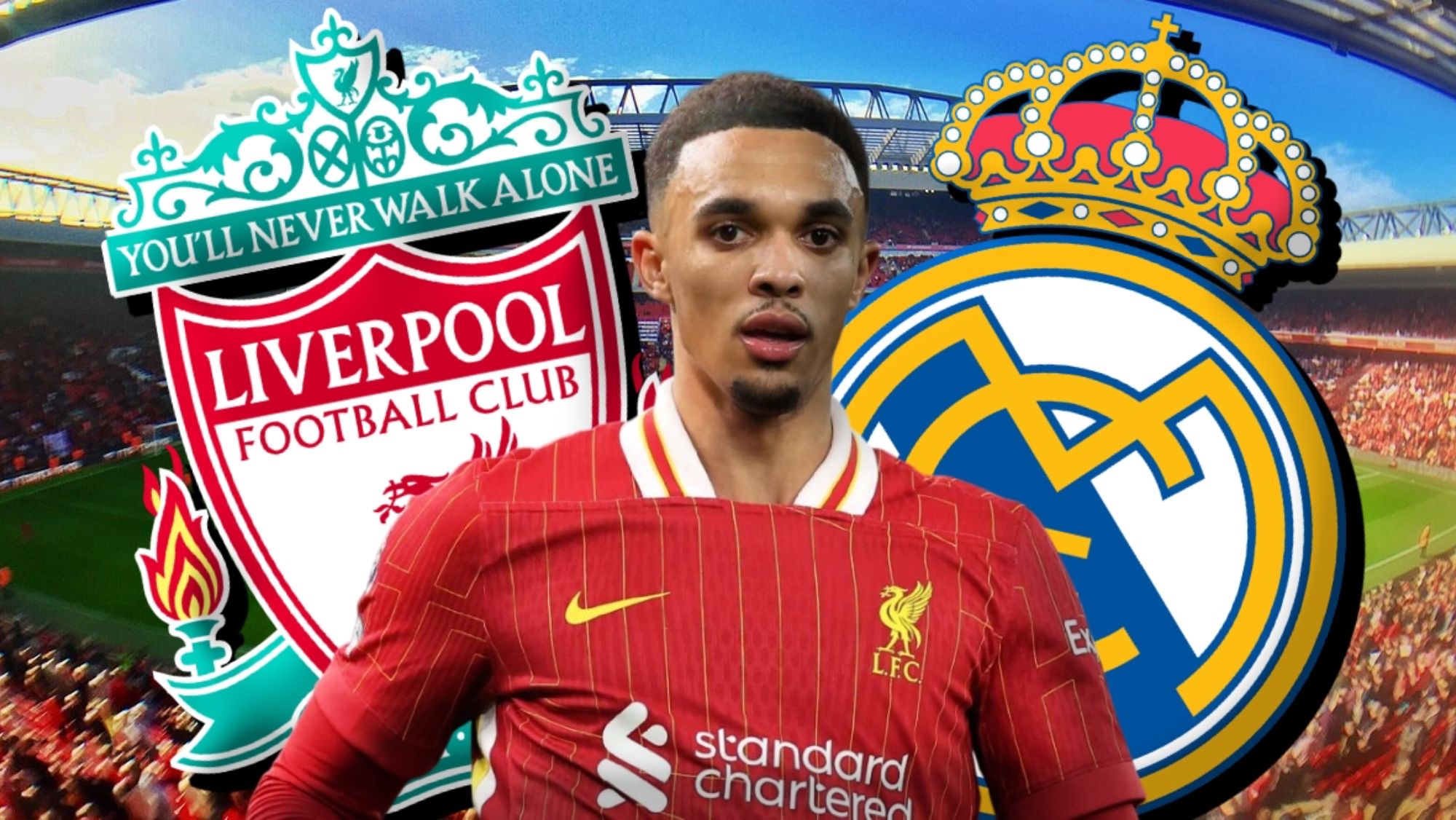 Trent Alexander-Arnold será un protagonista muy especial en el enfrentamiento de este miércoles entre el Liverpool y el Real Madrid en Anfield.