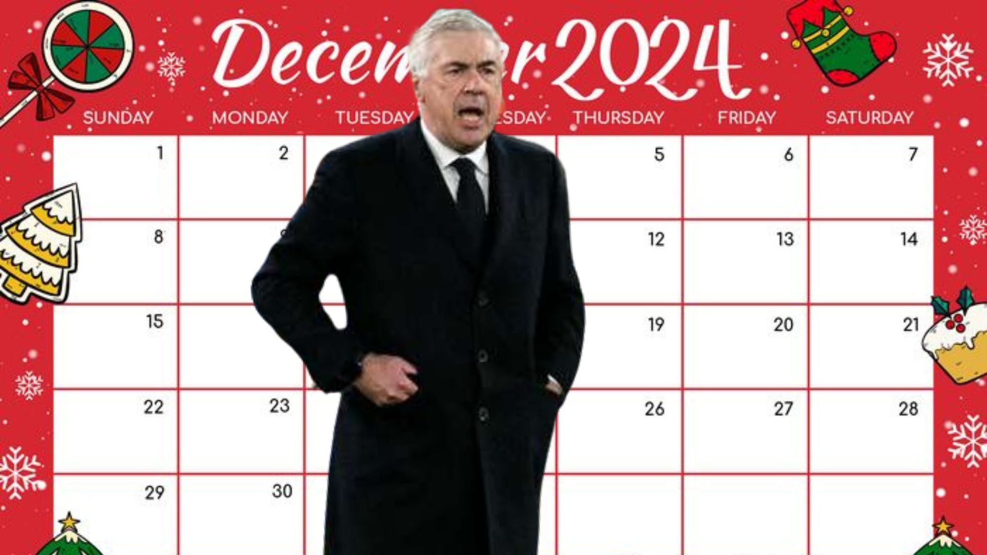 Ancelotti Calendario Diciembre