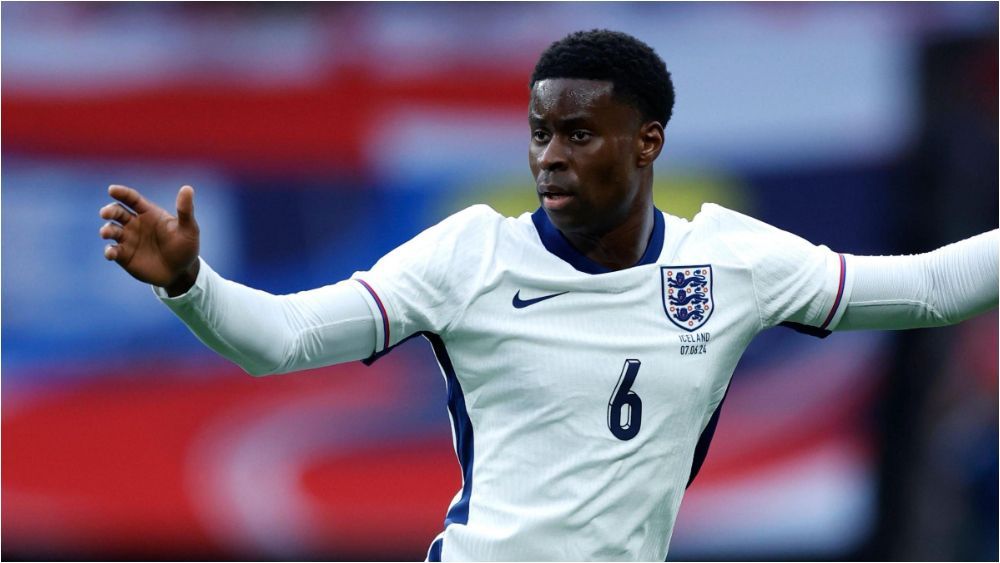 Marc Guéhi, en un partido con la Selección de Inglaterra.