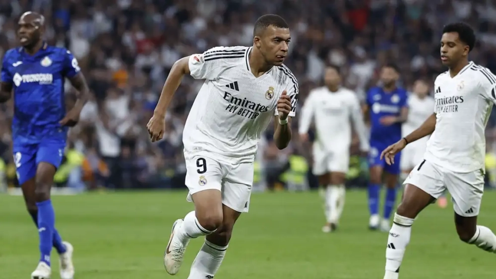 Mbappé celebrando su gol ante el Getafe