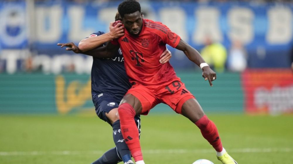 Alphonso Davies, durante un partido de Bundesliga con el Bayern Múnich de esta temporada.