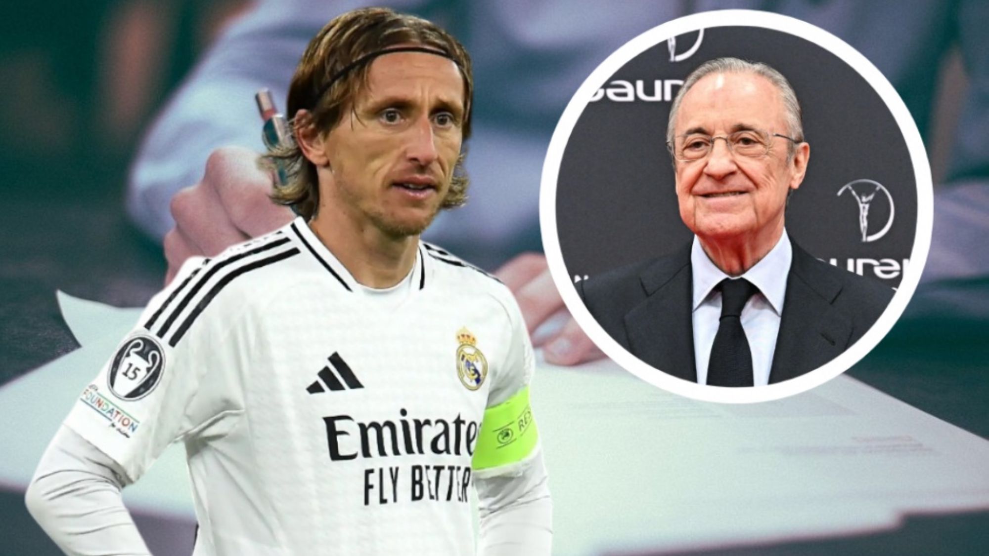 Modric comunica a Florentino Pérez su decisión para el próximo curso.