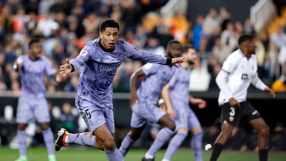 Jude Bellingham, en el partido de la temporada pasada entre el Valencia y el Real Madrid.