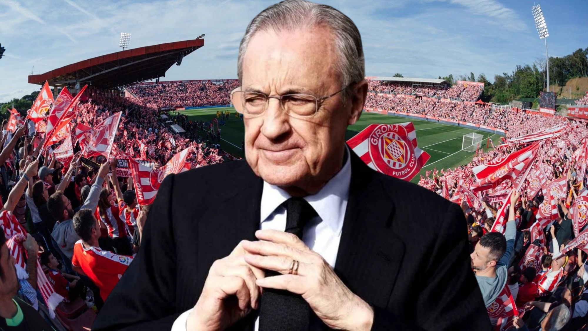 Florentino Pérez vivirá esta noche un partido muy especial, teniendo puesta la mirada en un futbolista del Girona.