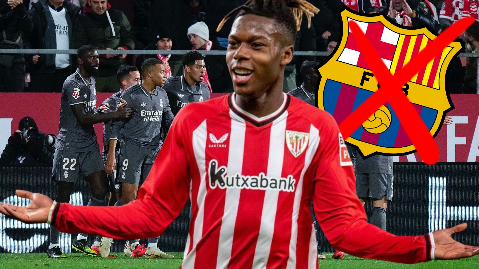 Nico Williams vuelve a dejar por los suelos al Barcelona después del incontestable triunfo del Madrid ante el Girona.