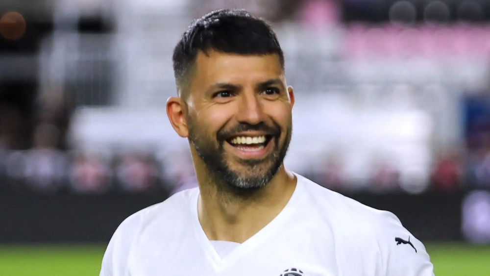 Sergio Agüero sonriendo