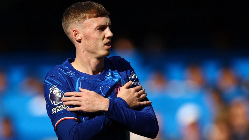 Cole Palmer, celebrando un gol durante esta temporada con el Chelsea.