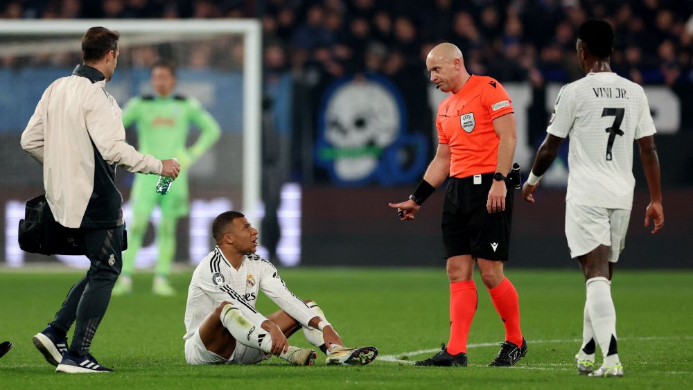 Mbappé en el momento de su lesión