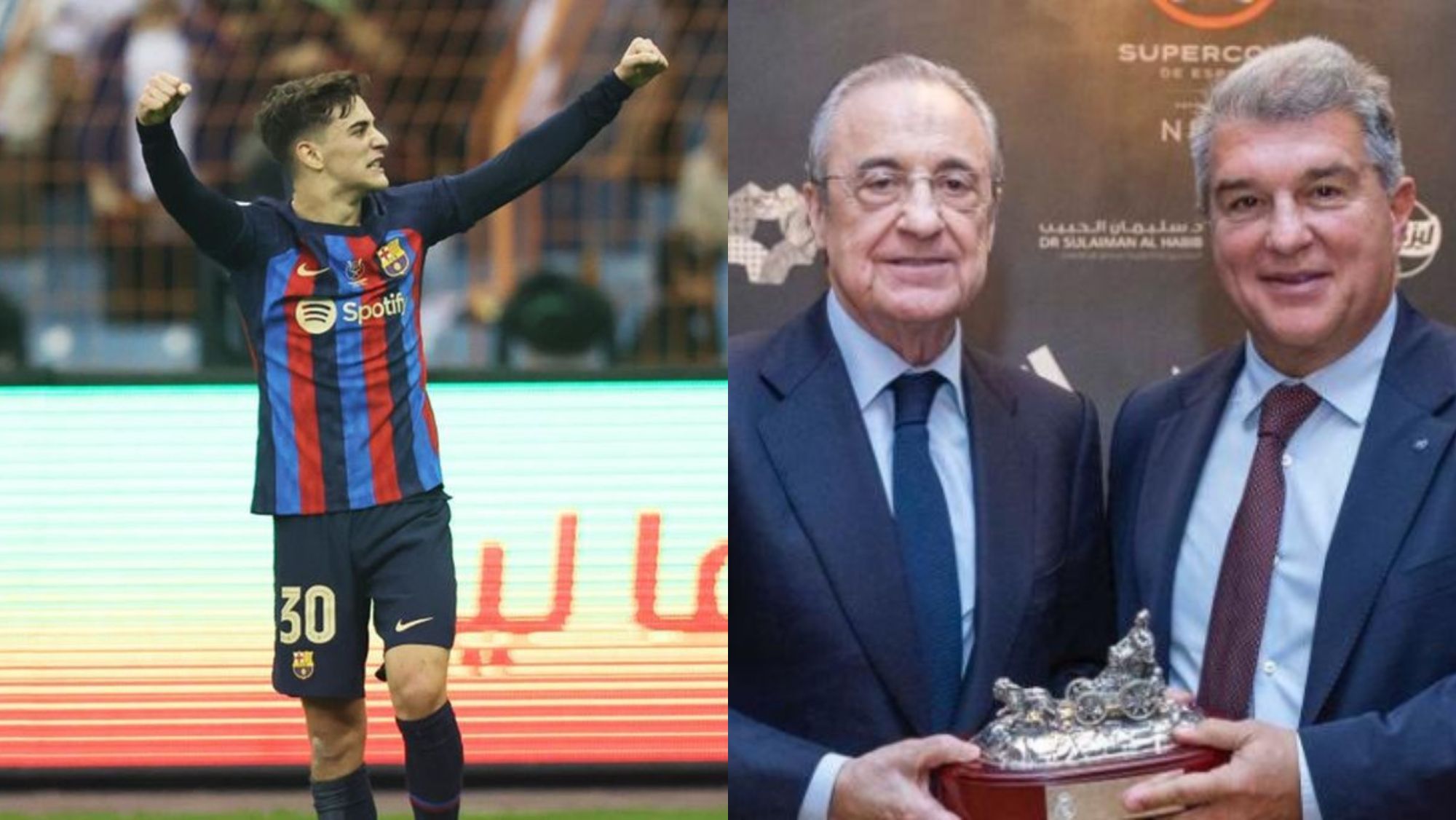 Gavi pudo fichar por el Real Madrid, pero Florentino tenía un pacto con Laporta