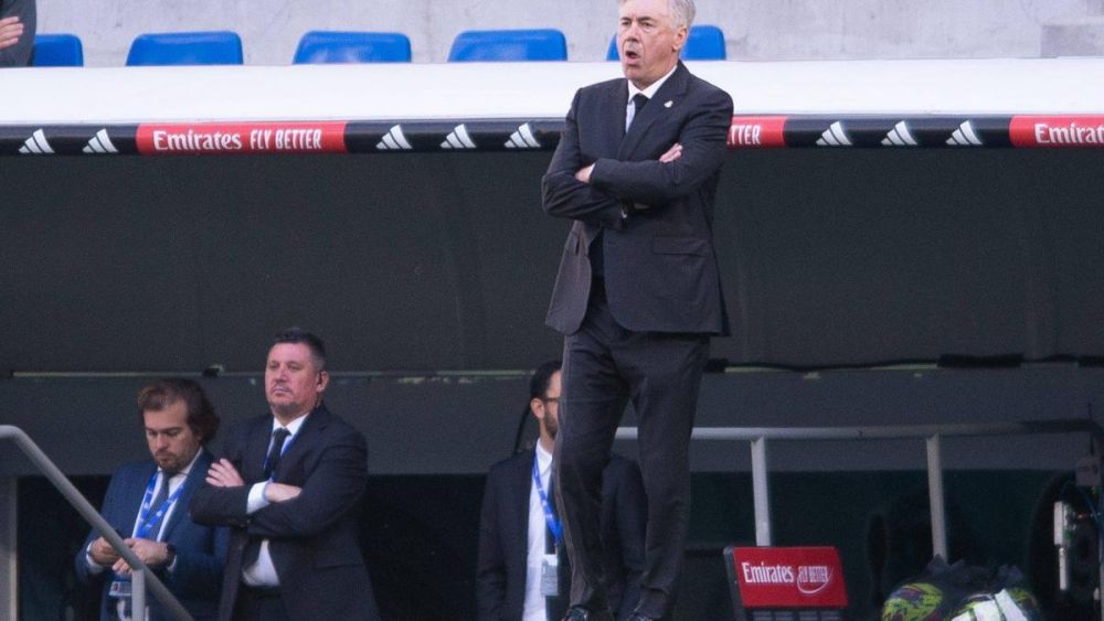 Ancelotti durante un partido del Real Madrid