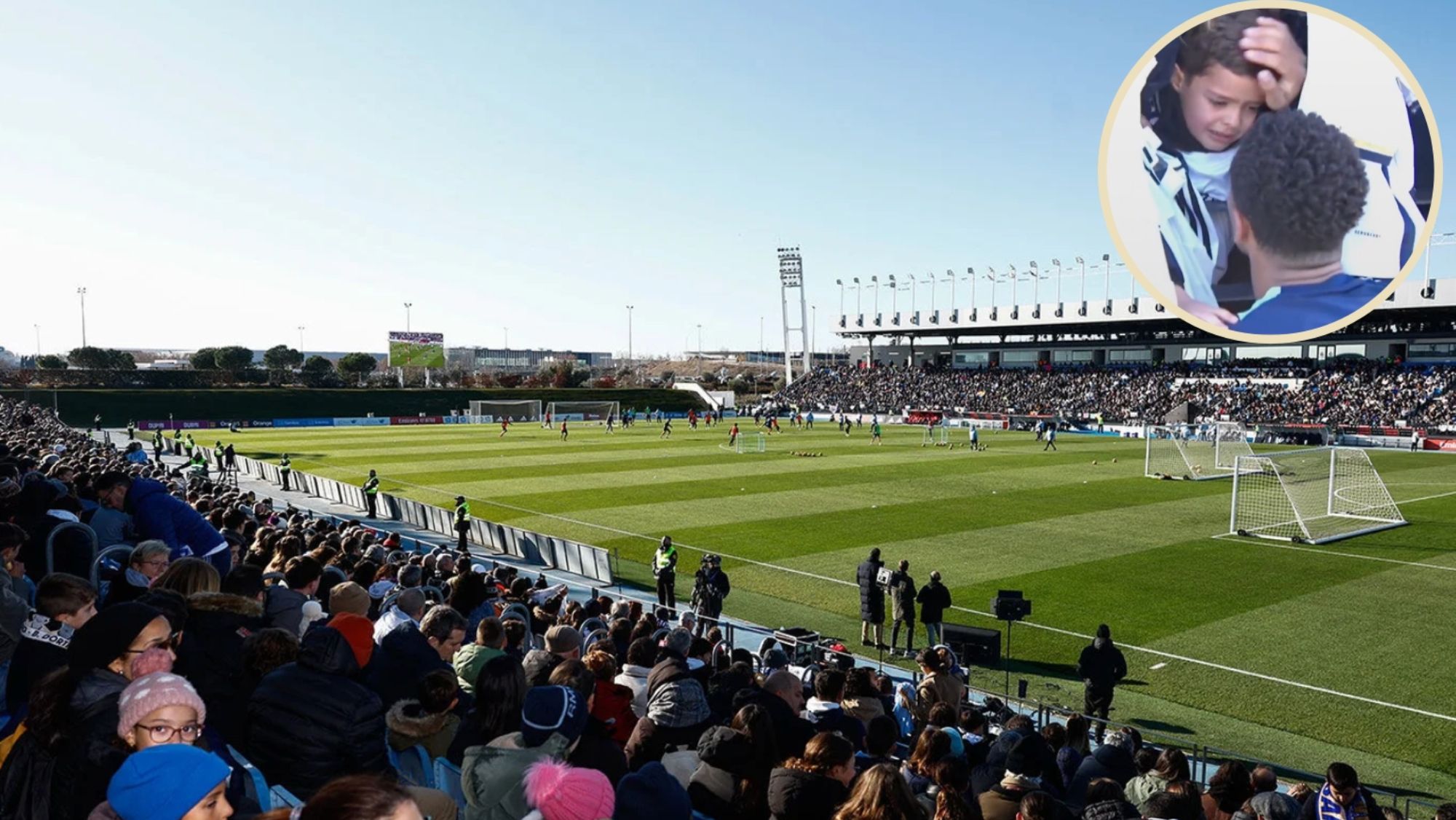 El entrenamiento del Real Madrid de este martes ha estado marcado por haberse producido a puerta abierta.