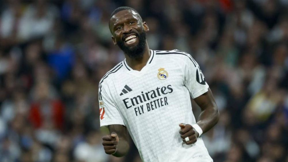 Antonio Rüdiger durante un partido con el Real Madrid