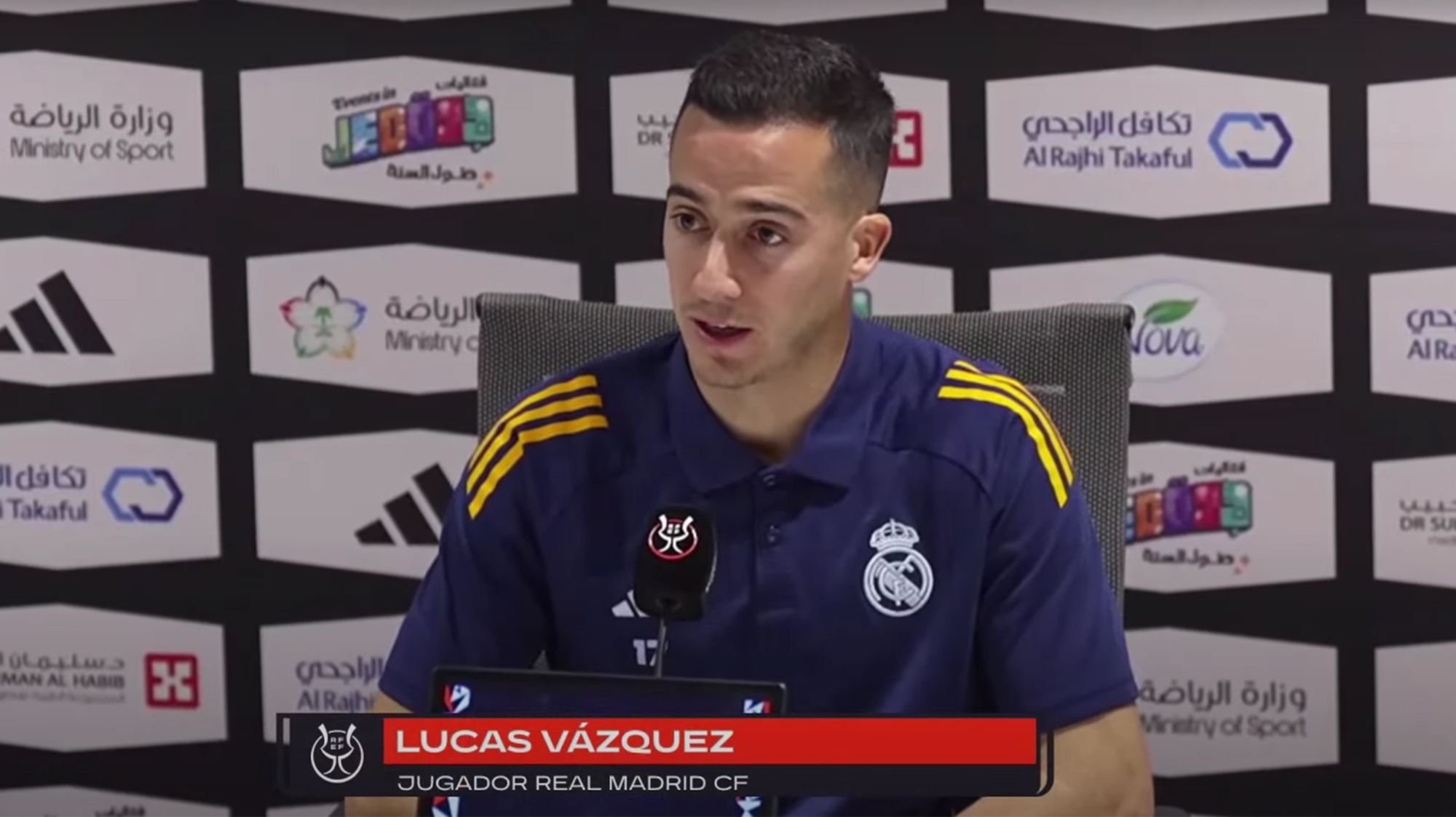 Lucas Vázquez en la rueda de prensa previa al Real Madrid - Mallorca.