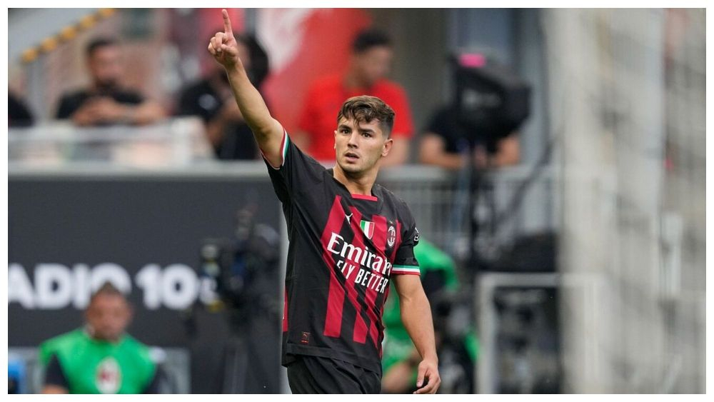 Brahim Díaz con el AC Milan