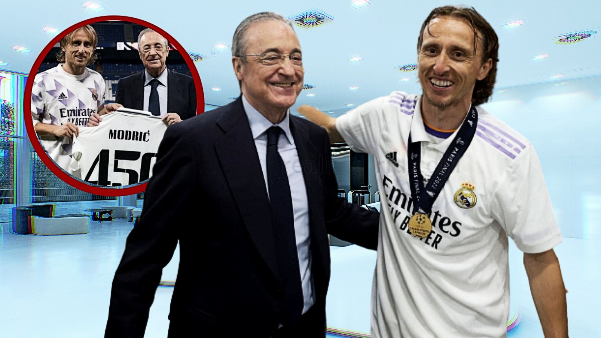 Florentino Pérez y Luka Modric