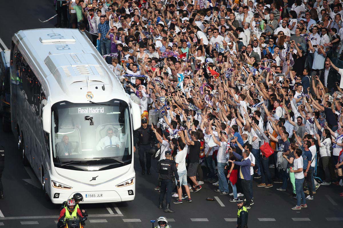 ¿Quién es el último en bajar del autobús del Real Madrid antes de cada partido?