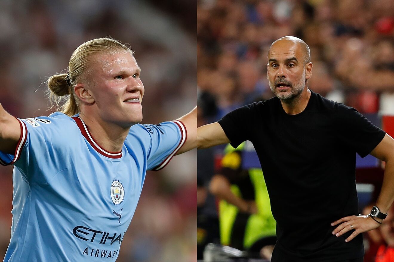 Erling Haaland está muy molesto con Pep Guardiola