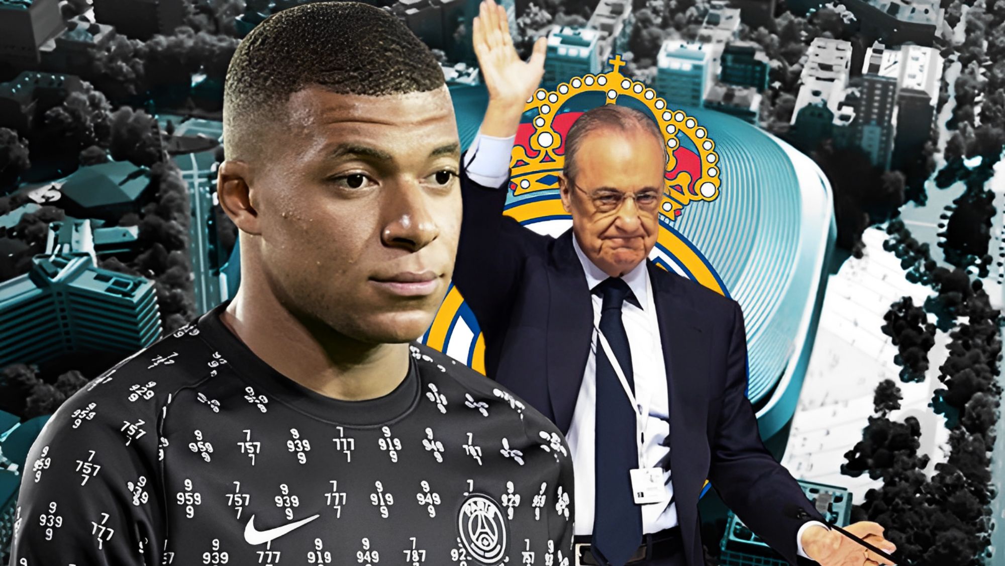 Kylian Mbappé y Florentino Pérez