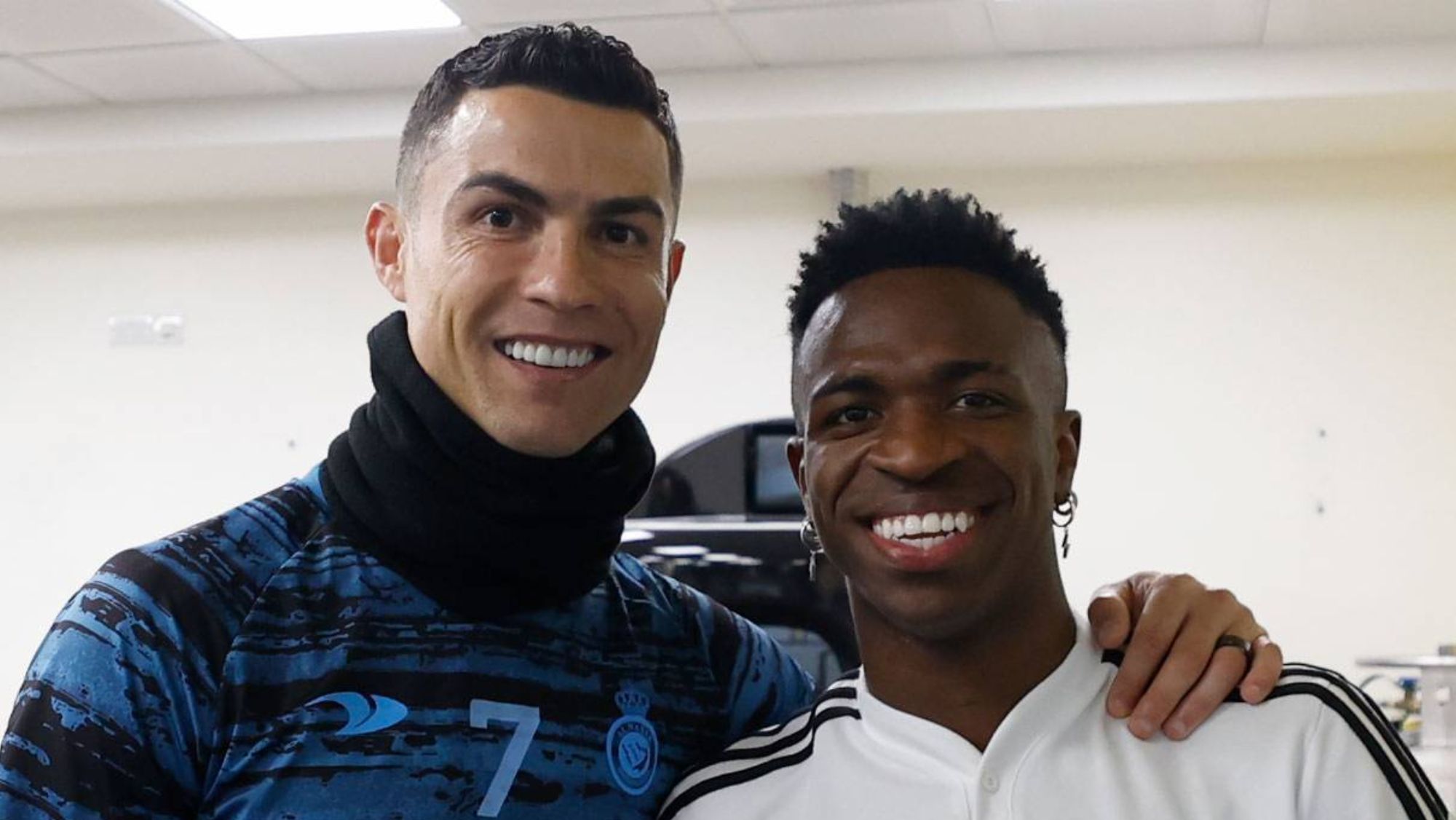 Vinicius imitó a Cristiano Ronaldo en El Sadar: el gesto del que todo el mundo habla