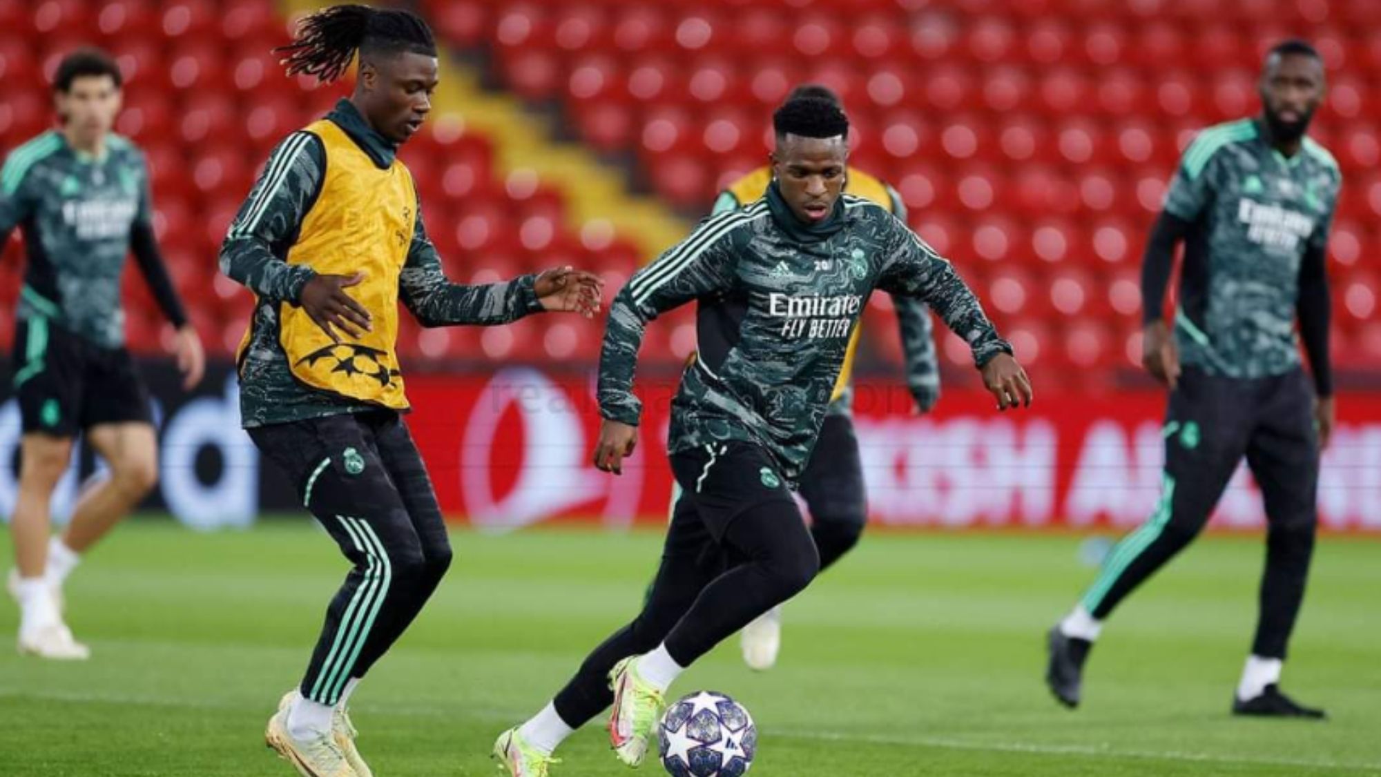 Último entrenamiento del Real Madrid antes de enfrentarse al Liverpool