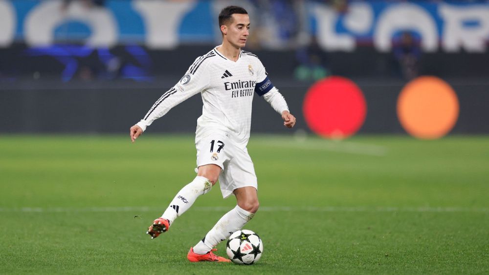 Lucas Vázquez durante un partido de Champions