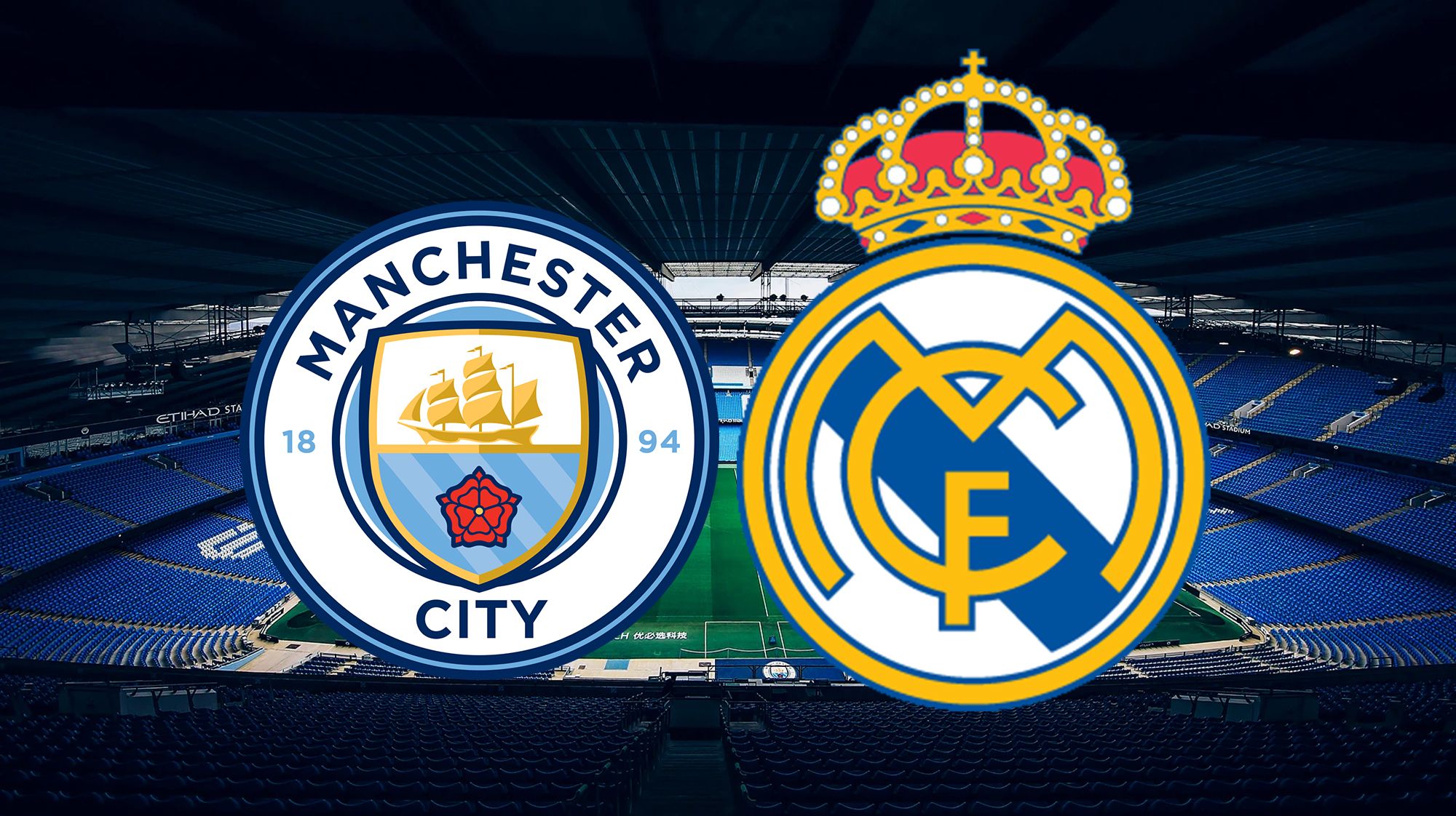 Escudos del Manchester City y del Real Madrid.