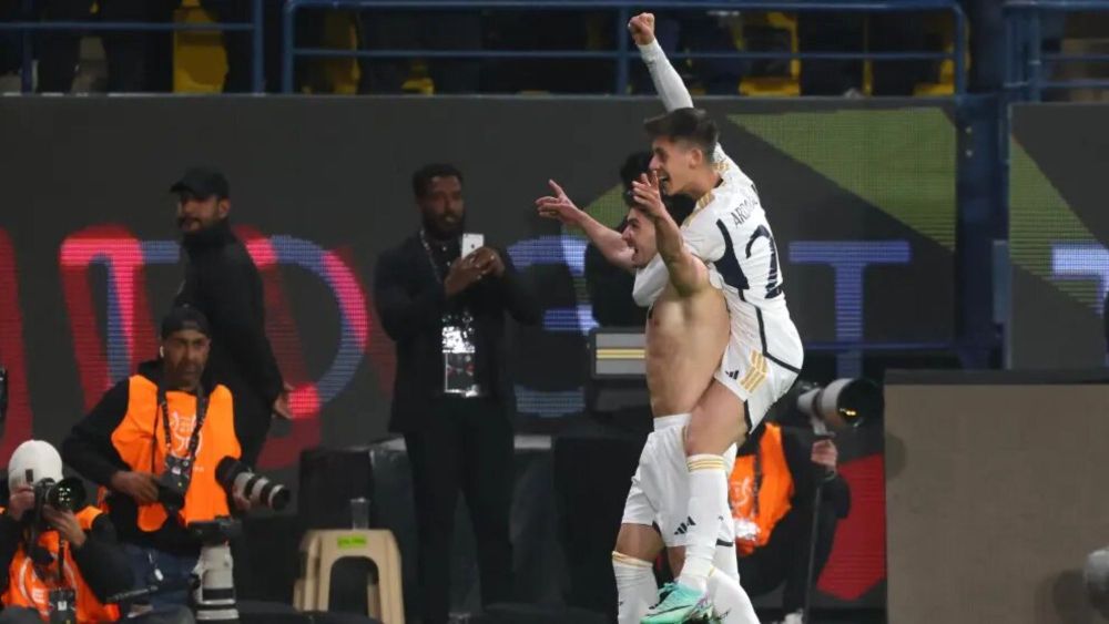 Arda Güler y Brahim celebrando un gol