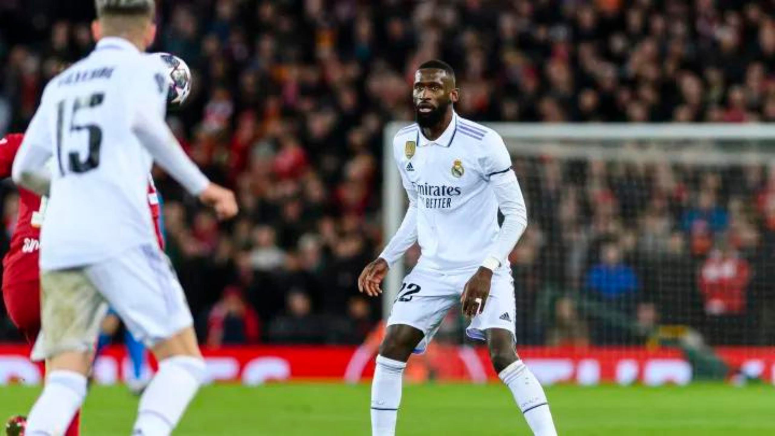 Rüdiger en una acción del encuentro durante el partido de ayer 