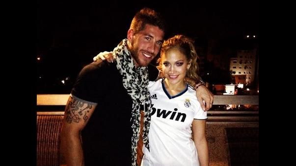 Sergio Ramos y Jennifer López Real Madrid