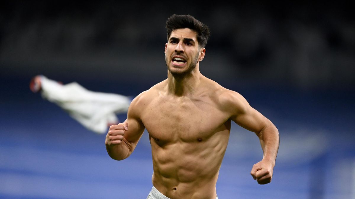 Marco Asensio, celebrando un gol