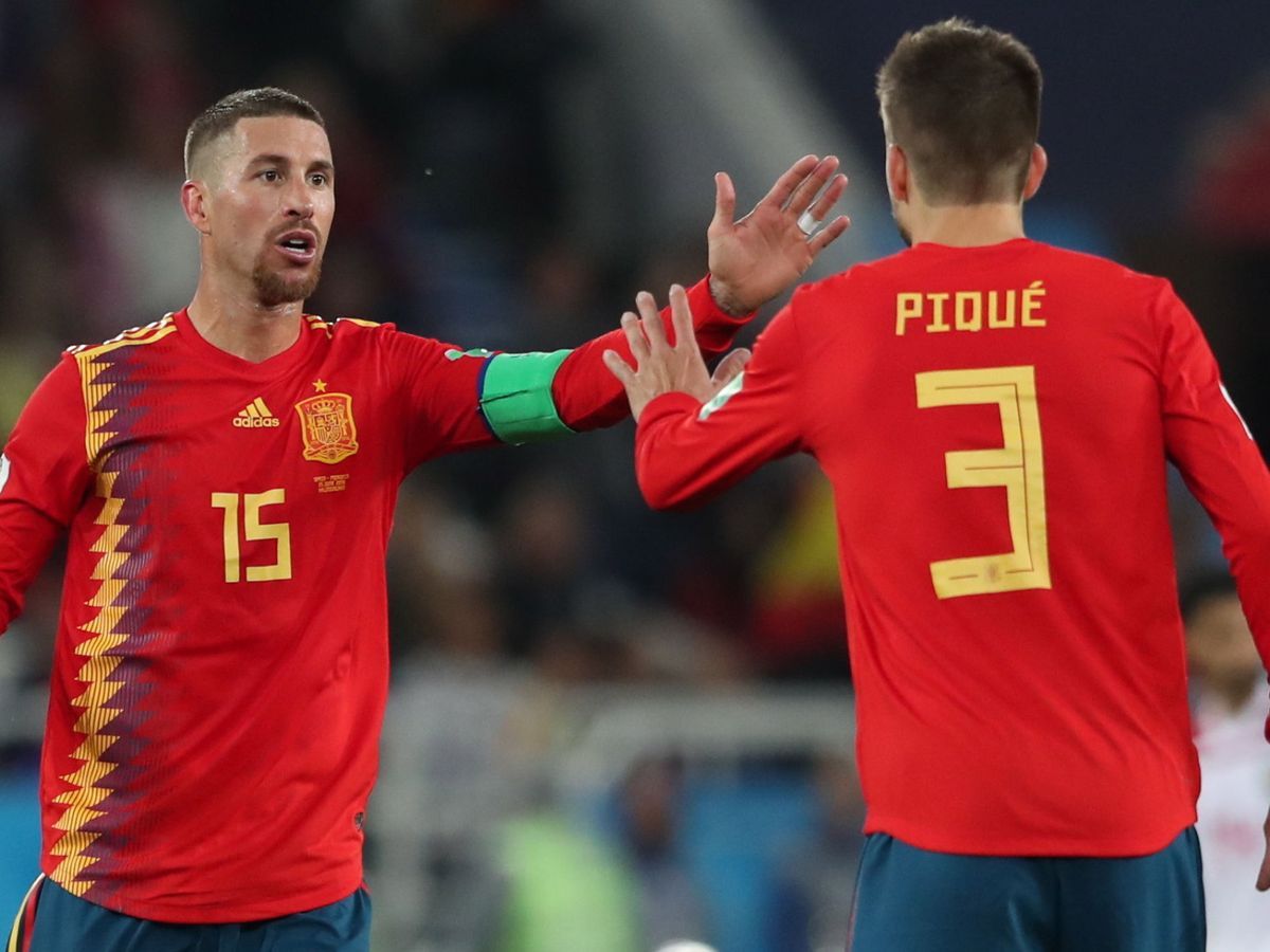 Sergio Ramos y Gerard Piqué