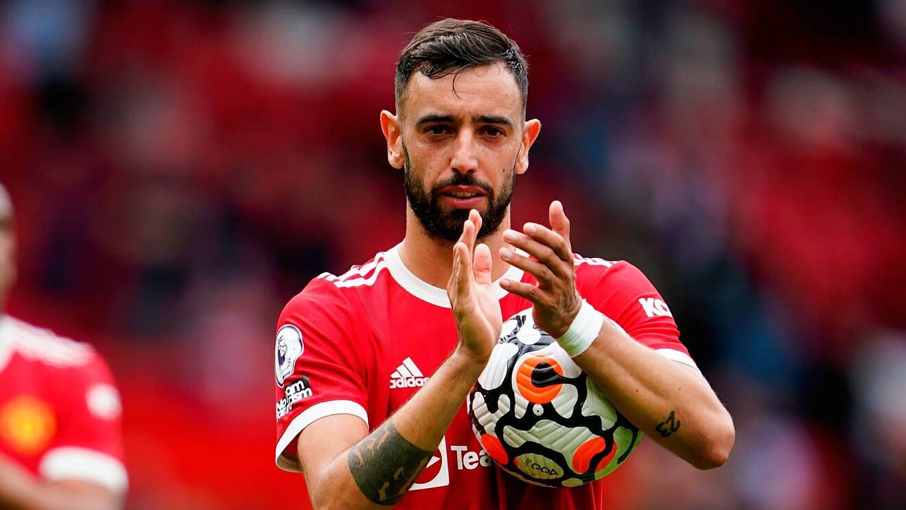 Bruno Fernandes con el Manchester United