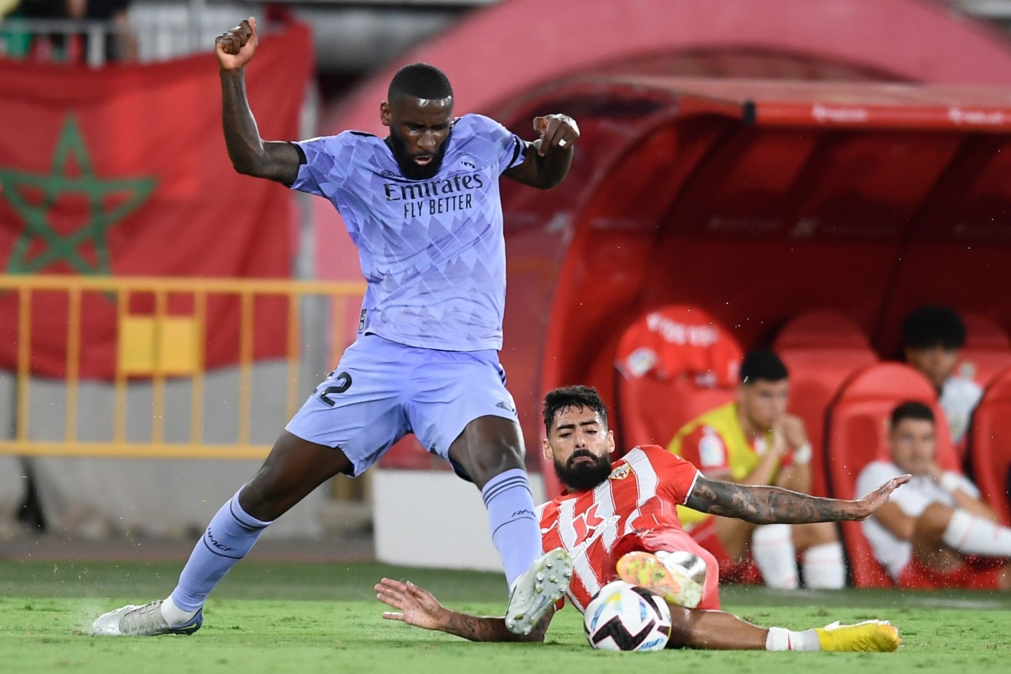 Rüdiger, en el partido contra el Almería (1-2)