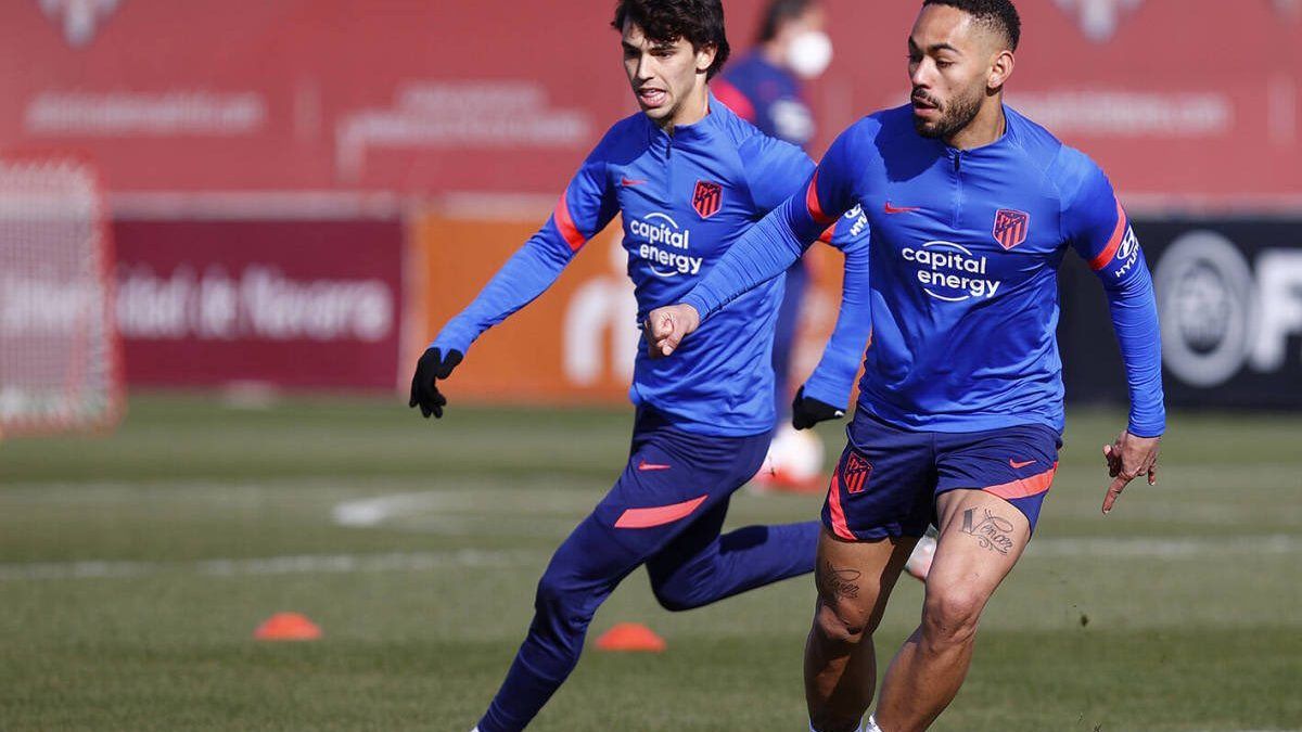 Joao Félix y Cunha en un entrenamiento