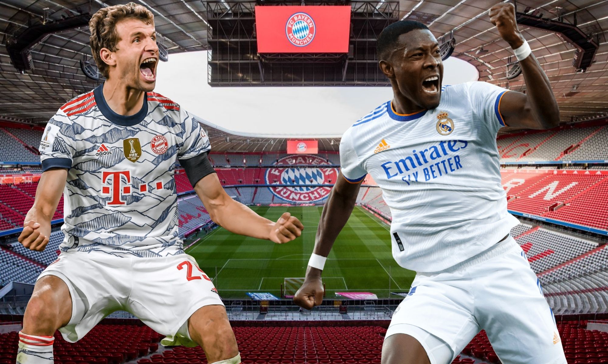 David Alaba y Thomas Muller