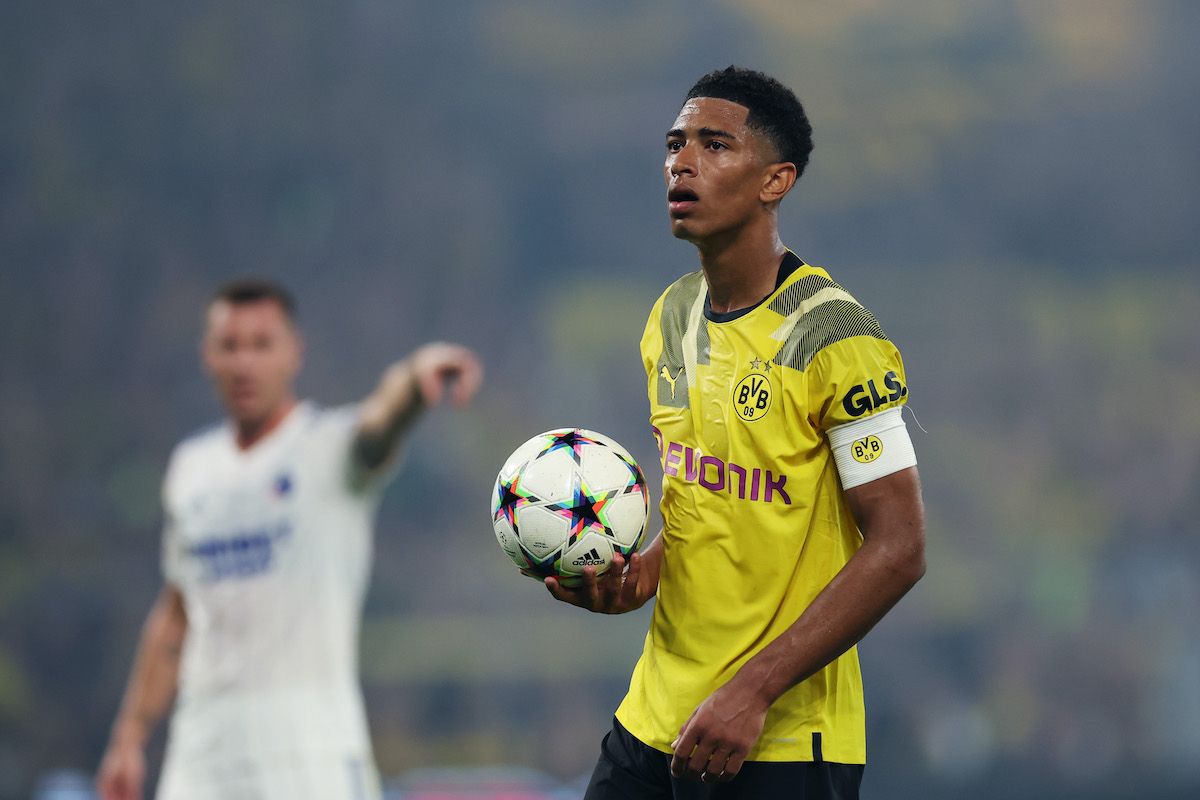 Jude Bellingham en el duelo de Champions con el Borussia Dortmund