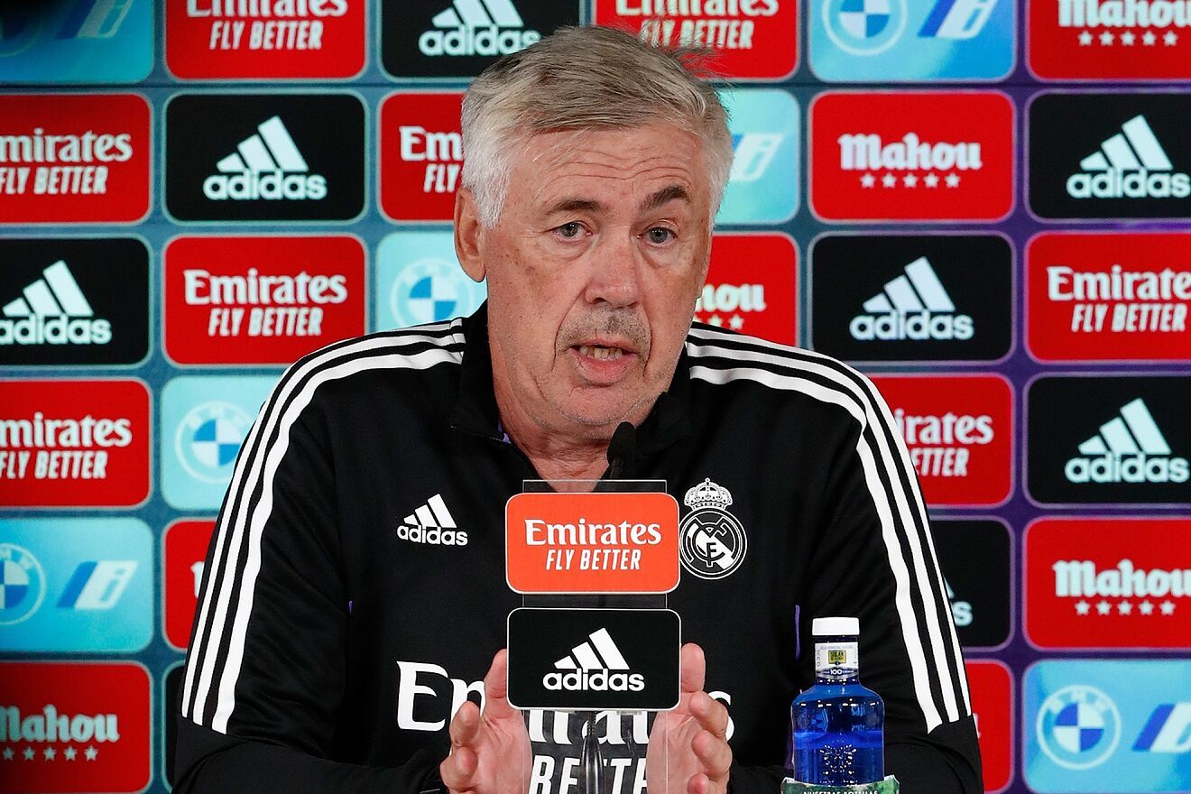 Carlo Ancelotti en rueda de prensa