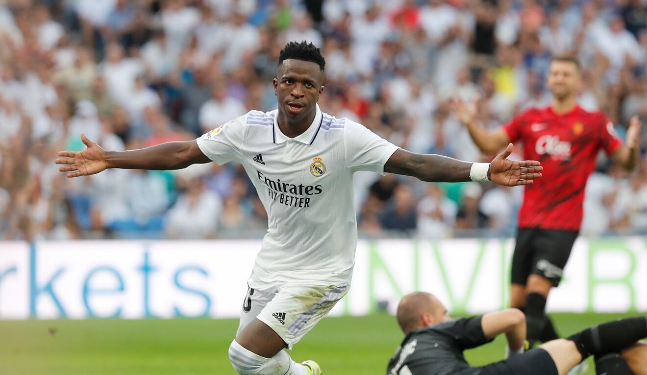 Vinicius celebrando uno de sus goles esta temporada